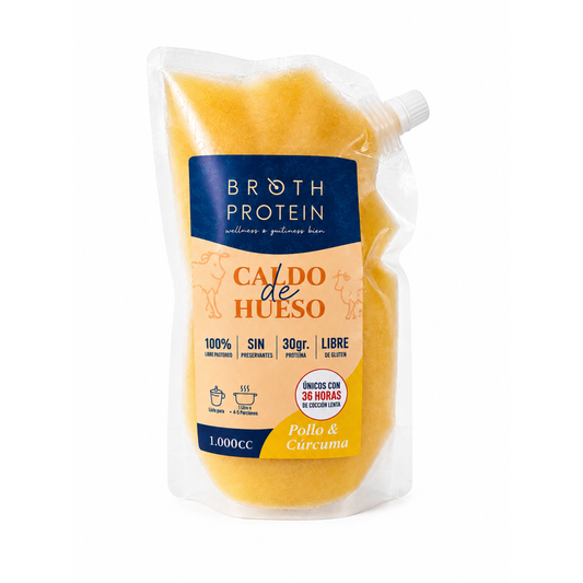 Caldo de Hueso Pollo & Cúrcuma — 1 litro